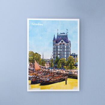 Centre de Rotterdam, Pays-Bas - Carte postale A6 avec enveloppe 1