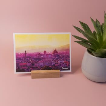 Florence Sunset View, Italie - Carte postale A6 avec enveloppe 5