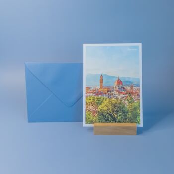 Florence Day View, Italie - Carte postale A6 avec enveloppe 2