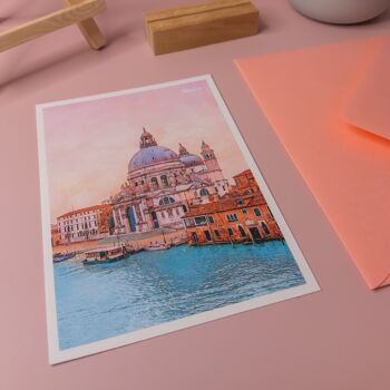 Basilique de Venise, Italie - Carte postale A6 avec enveloppe 3