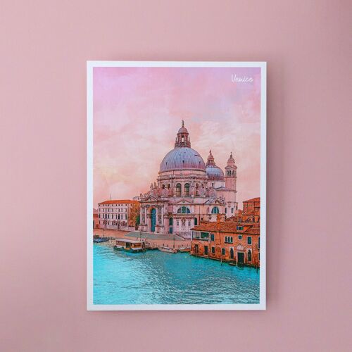 Venice Basilica, Italy - A6 Postcard with Envelope