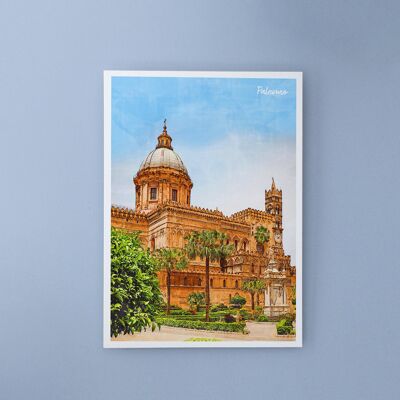 Catedral de Palermo, Italia - Postal A6 con sobre