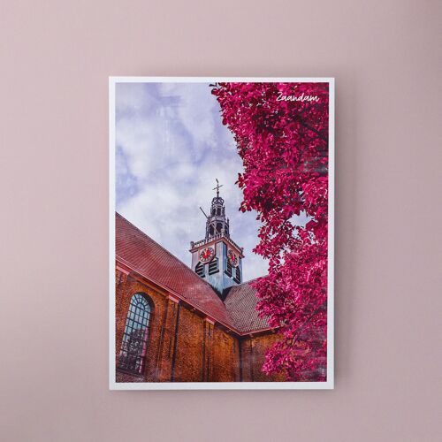 Zaandam Church, Netherlands  - A6 Postcard with Envelope