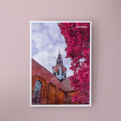 Iglesia de Zaandam, Países Bajos - Postal A6 con sobre
