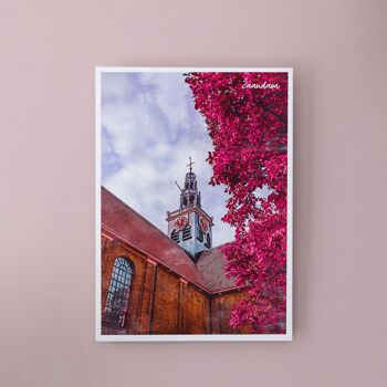 Église de Zaandam, Pays-Bas - Carte postale A6 avec enveloppe 1