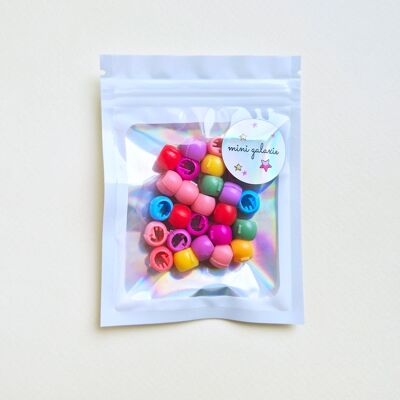 Cuentas para el cabello infantiles multicolores - juego de 25 cuentas - idea de regalo de cumpleaños 🌈
