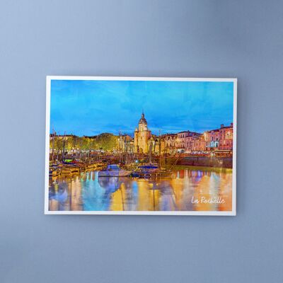 Port de La Rochelle, France - Carte postale A6 avec enveloppe