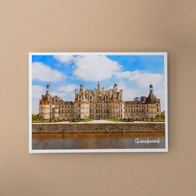 Château de Chambord, France - Carte postale A6 avec enveloppe