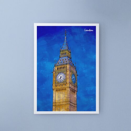 Big Ben, England - A6 Postcard with Envelope