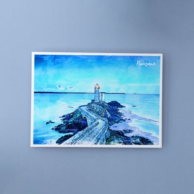 Leuchtturm von Plouzane, Frankreich - A6 Postkarte mit Umschlag