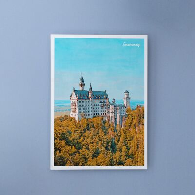 Castello di Neuschwanstein, Germania - Cartolina A6 con busta