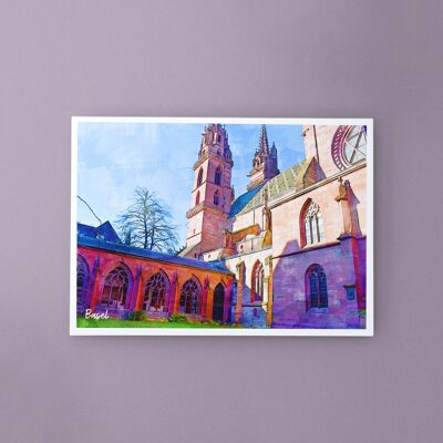 Cattedrale di Basilea, Svizzera - Cartolina A6 con busta