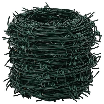 Rouleau de fil barbelé 100 m (vert)