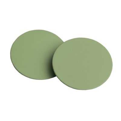 Pendientes redondos llamativos • 30 mm / verde lima