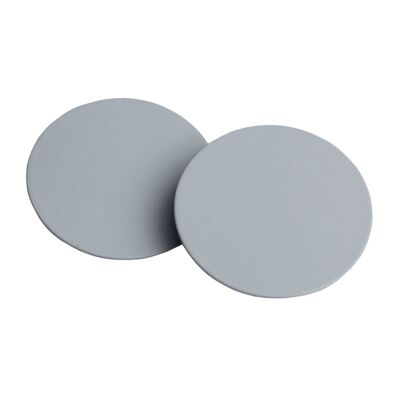 Pendientes redondos llamativos • 30 mm / gris grafito