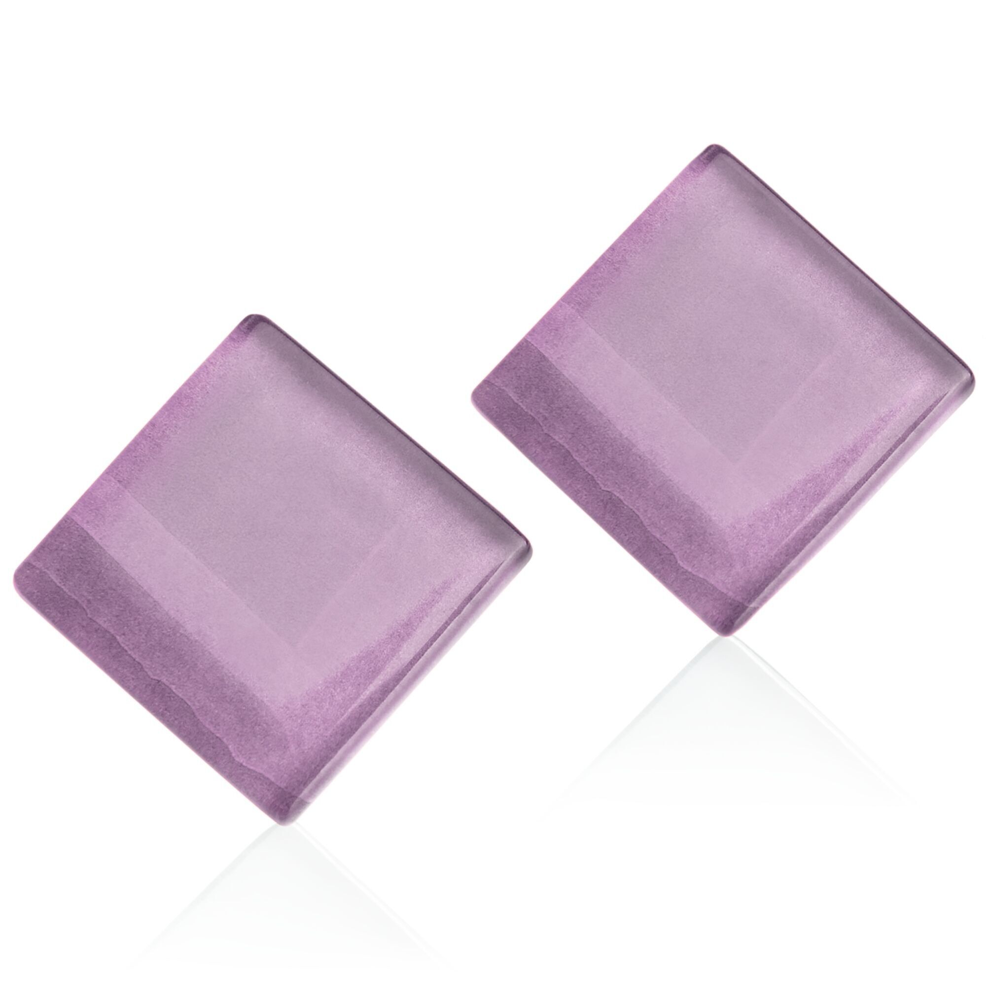 Statement Ohrringe aus Glas / Lavendel / Upcycling & Handmade