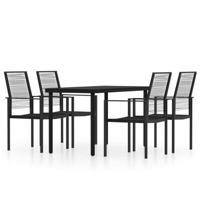 Juego de jardín de 5 piezas Homestorecity negro 76