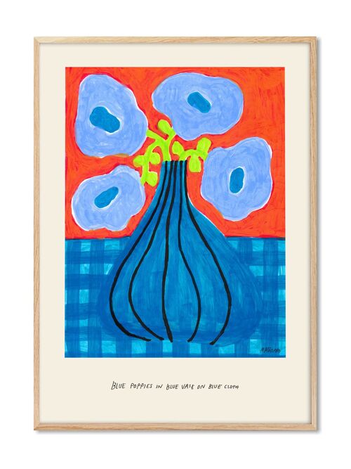 Madelen - Blue Poppies - 50x70 cm