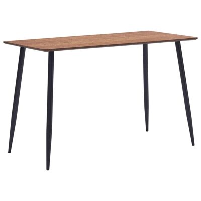 Juego de comedor Homestorecity de 7 piezas de piel sintética marrón 19