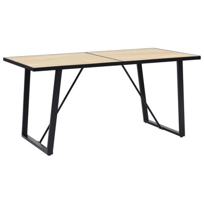 Juego de comedor Homestorecity de 7 piezas en piel sintética color crema 13