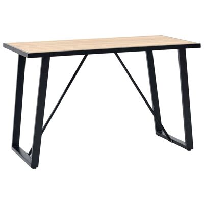 Juego de comedor Homestorecity de 7 piezas de piel sintética color crema 11