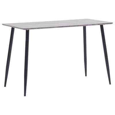 Homestorecity set da pranzo 7 pezzi in similpelle grigio 4
