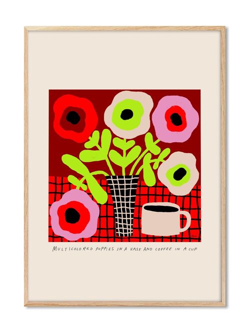 Madelen - Poppies & Coffee - 50x70 cm