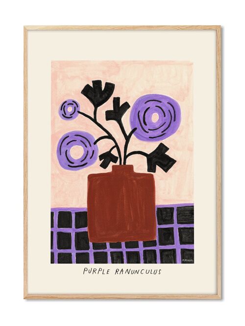 Madelen - Purple Ranuculus - 50x70 cm