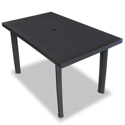 Ensemble de jardin 7 pièces Homestorecity en plastique anthracite
