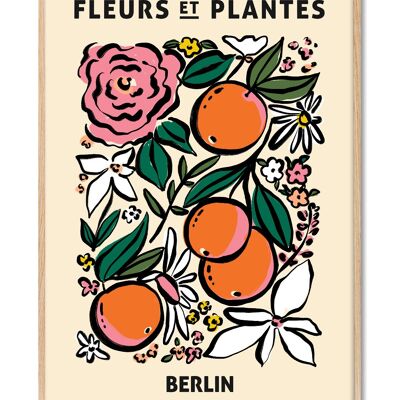 Zoe - Fleurs et Plantes - Berlín - 70x100 cm