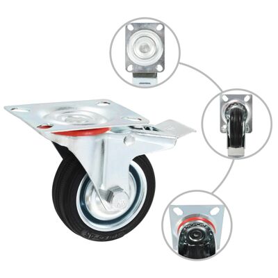 Homestorecity Lot de 8 roues 75 mm 1