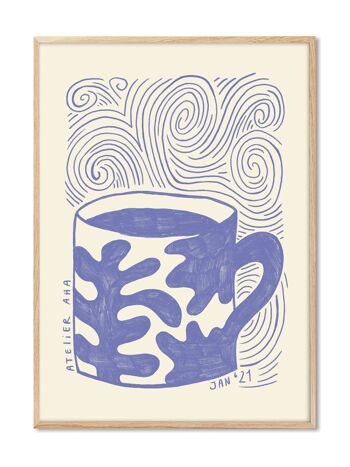 Anouk - une tasse bleue sur un lundi bleu - 70x100 cm 1