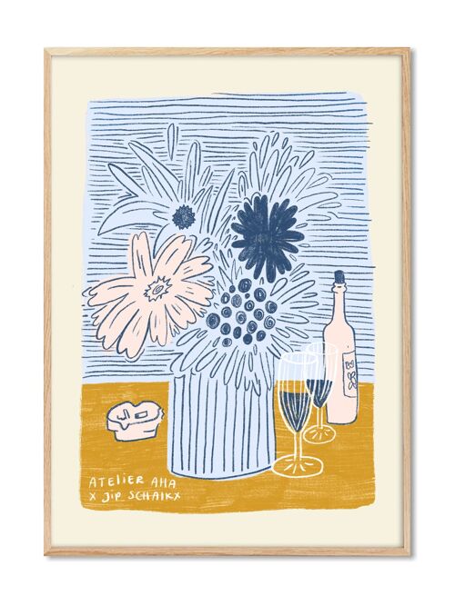 Anouk - Wine & Flowers - 30x40 cm
