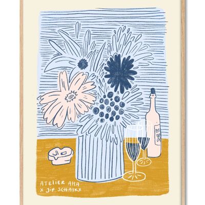 Anouk - Wein & Blumen - 50x70 cm