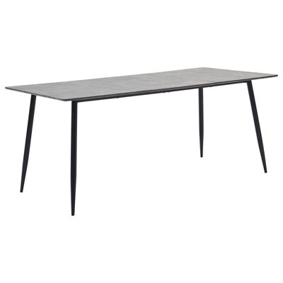 Juego de comedor Homestorecity de 9 piezas de piel sintética gris 3