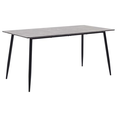 Juego de comedor Homestorecity de 9 piezas de piel sintética gris 11
