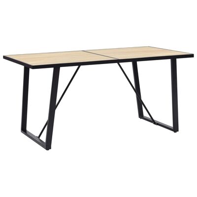 Juego de comedor Homestorecity de 9 piezas de piel sintética negra 18