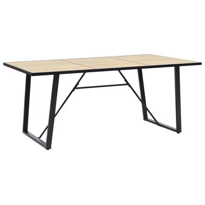 Homestorecity set da pranzo 9 pezzi in similpelle nero 20
