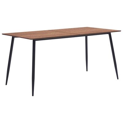 Homestorecity set da pranzo 9 pezzi in similpelle nera 21