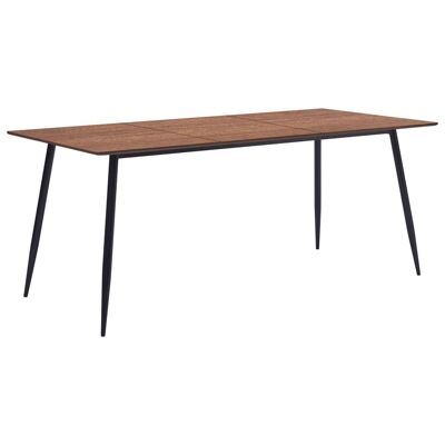 Juego de comedor Homestorecity de 9 piezas de piel sintética negra 23
