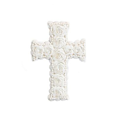 La croix coquillage - Blanc - M