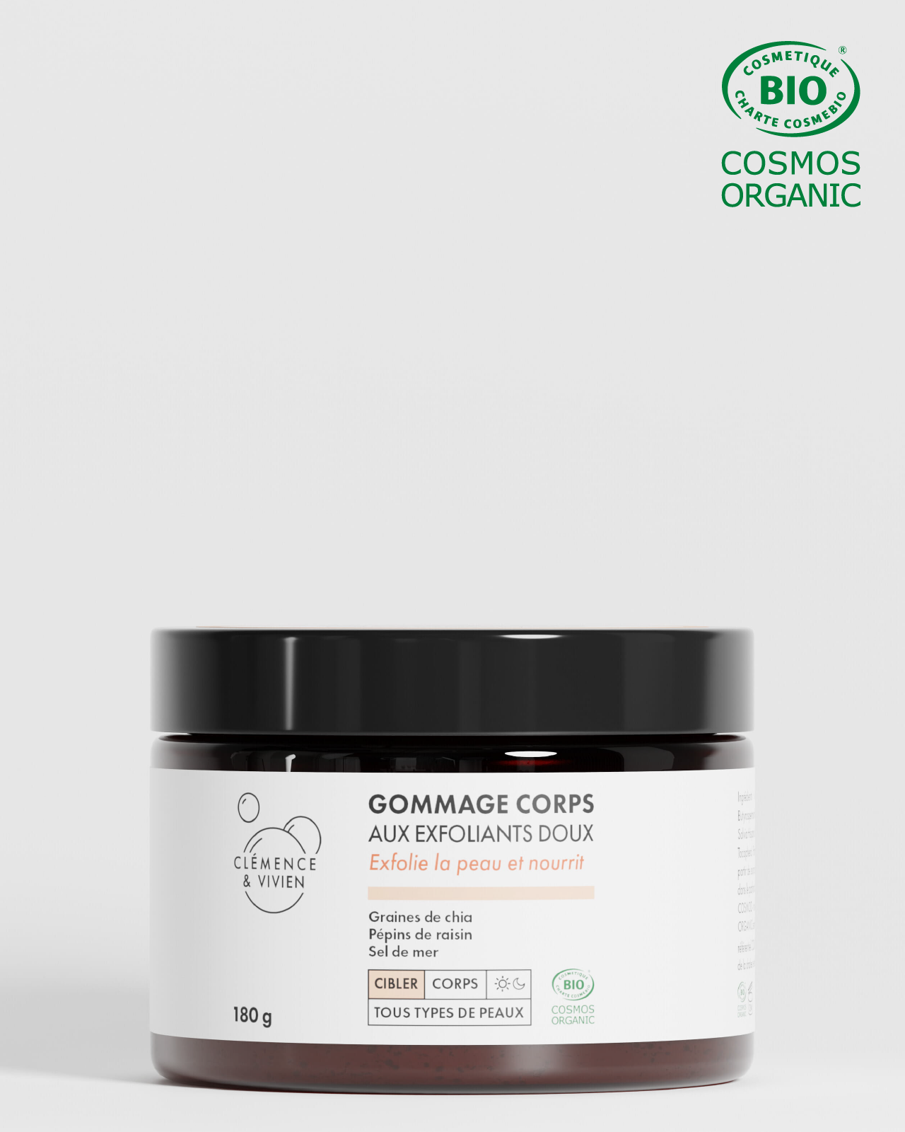 Body scrub with gentle exfoliants