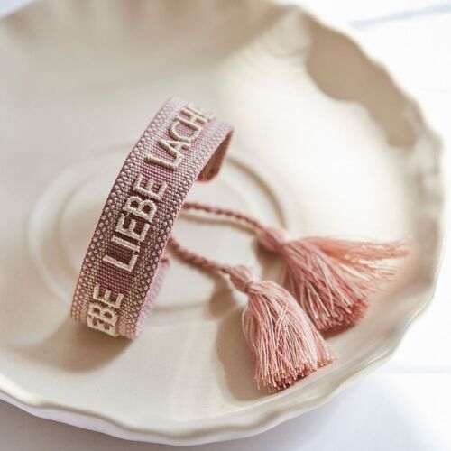 Lebe Liebe Lache Statement Armband