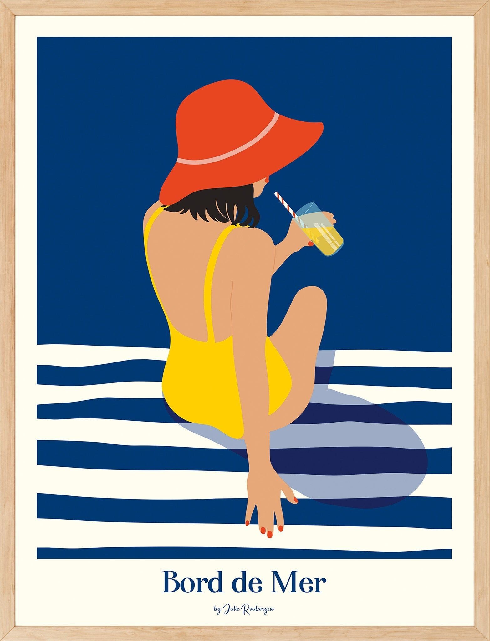 SEASIDE POSTER - Refreshing Break, Art Illustration 30x40cm
