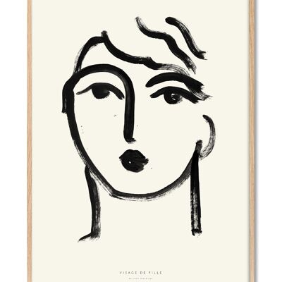 Coco - Visage de Fille - 50x70 cm