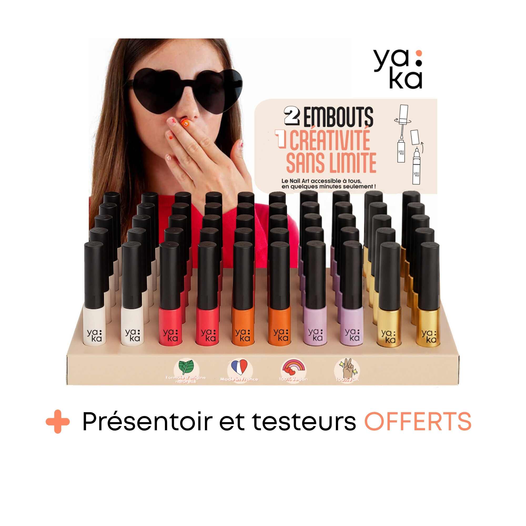 Nail art single nail polish implant pack