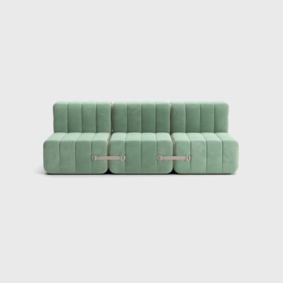 Curt Set 6 - par exempleb.Fauteuil modulable 3 places - Barcelona - Patine - V3347/46 (Vert clair)
