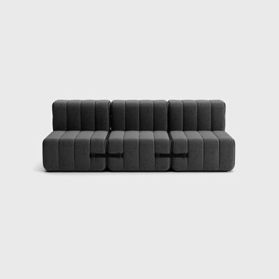 Curt Set 6 - par exempleb.Canapé 3 places modulable - Dama - 0004 (gris foncé)