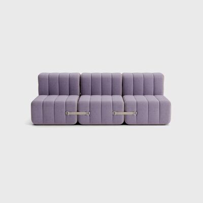 Curt Set 6 - par exempleb.Canapé 3 places flexible - Dama - 0039 (Lilas)