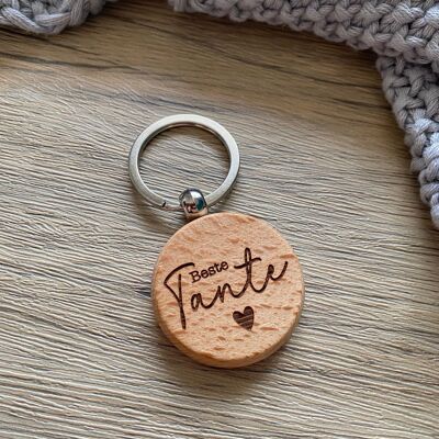Wooden keychain ''Best Aunt / Best Uncle''